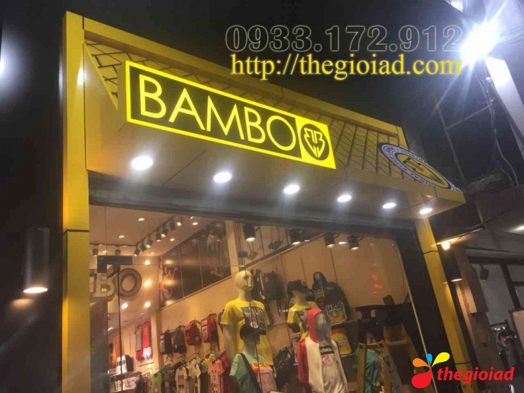 Bảng hiệu quảng cáo cửa hàng thời trang Bambo