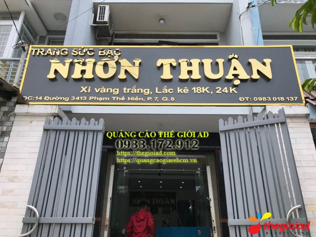 Bảng Hiệu Chữ Inox Vàng