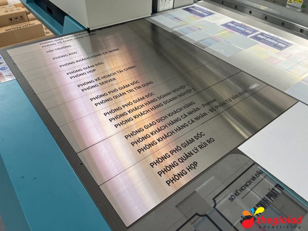 In UV Inox Bảng tên phòng
