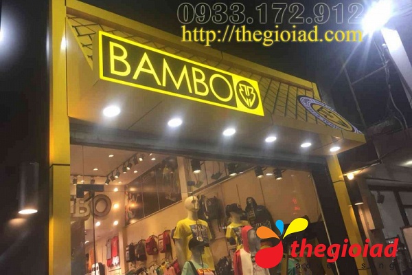 Bảng hiệu quảng cáo cửa hàng thời trang Bambo