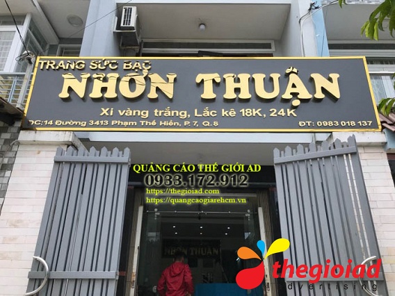 Bảng Hiệu Chữ Inox Vàng