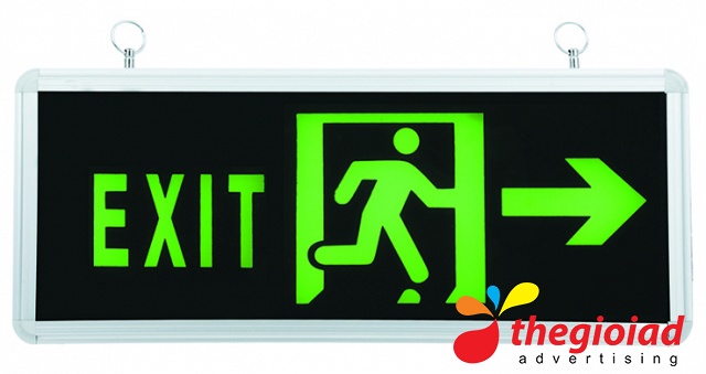 Mẫu biển đèn EXIT chỉ hướng lối thoát