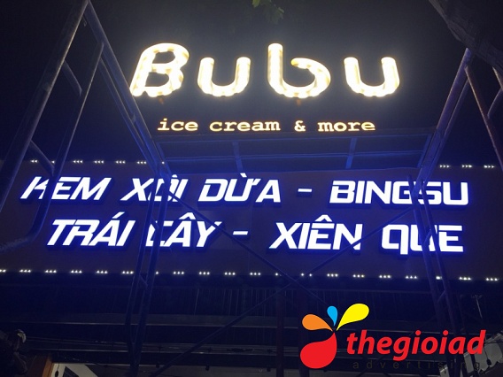 Bảng hiệu chữ nổi Bubu