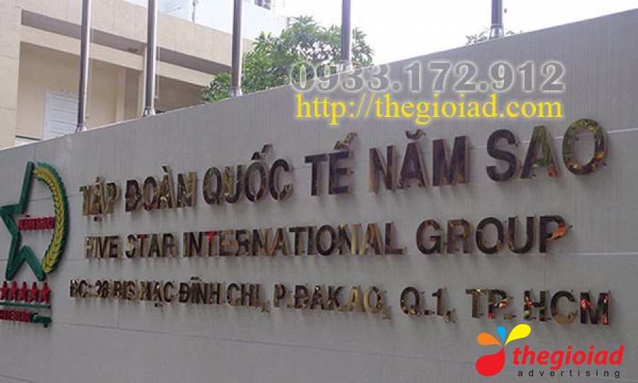 Ảnh bảng hiệu tham khảo – Cắt Inox, sắt theo file cho quảng cáo tại TP.HCM