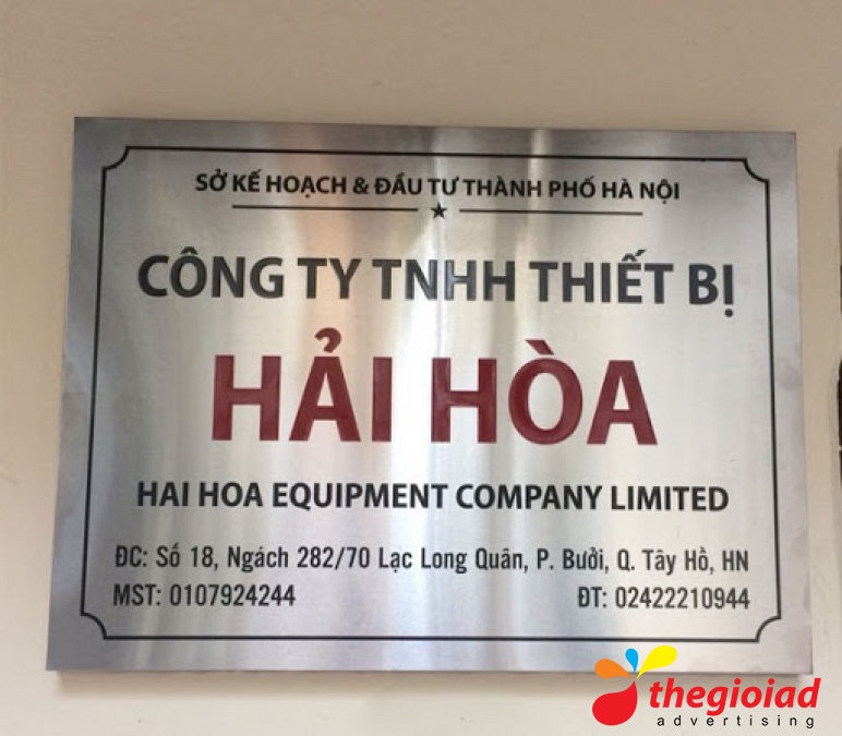 Bảng Công Ty Inox - Mica – góc nhìn 1