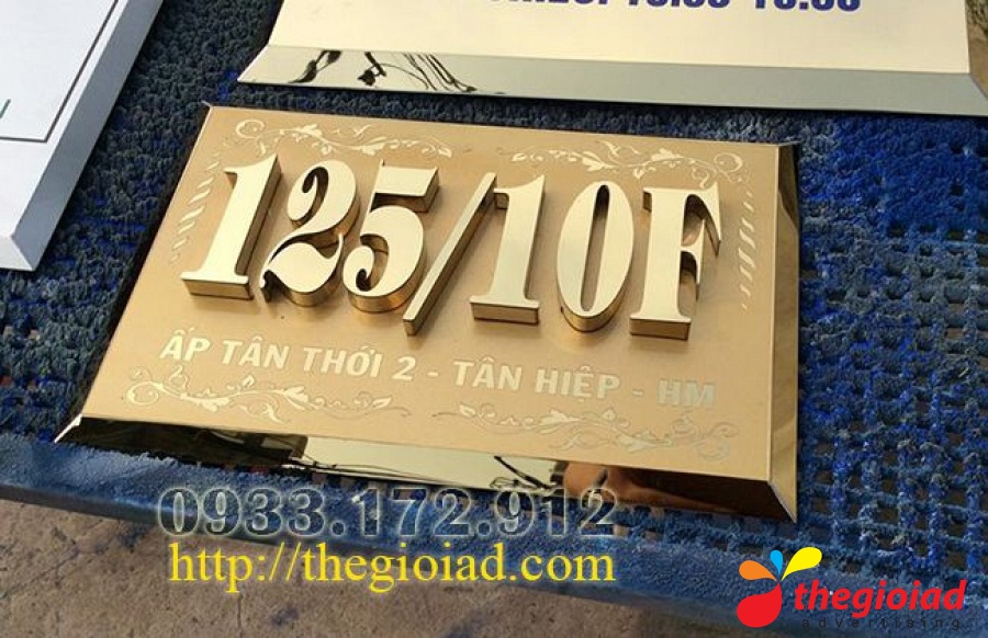 Mẫu bảng số nhà tham khảo từ thư viện Thế Giới AD