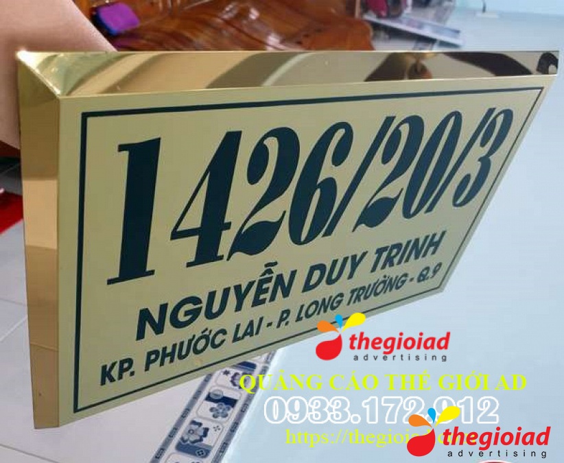 Mẫu bảng số nhà tham khảo từ thư viện Thế Giới AD