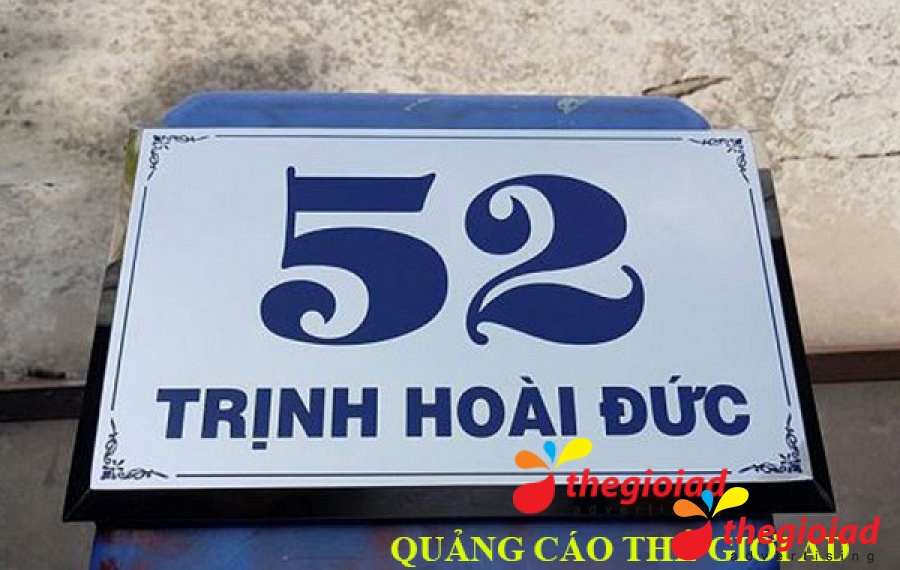 Mẫu bảng số nhà tham khảo từ thư viện Thế Giới AD