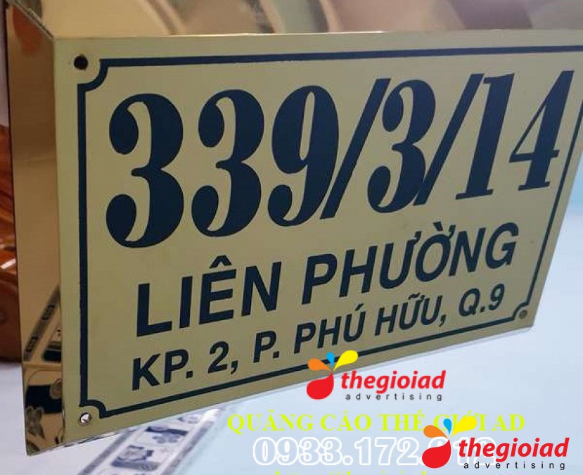 Mẫu bảng số nhà tham khảo từ thư viện Thế Giới AD