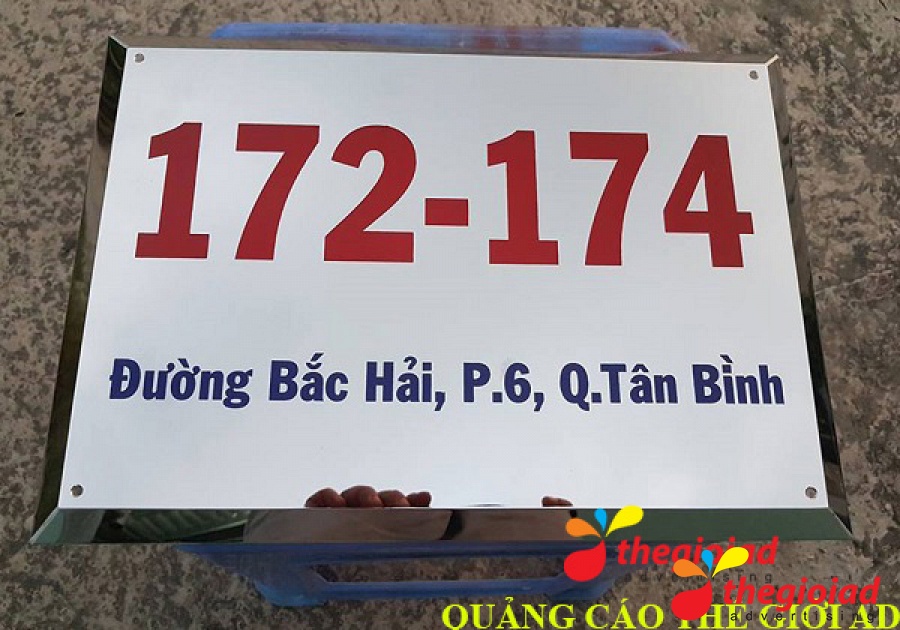 Mẫu bảng số nhà tham khảo từ thư viện Thế Giới AD