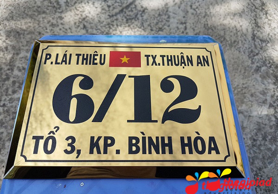 Mẫu bảng số nhà tham khảo từ thư viện Thế Giới AD