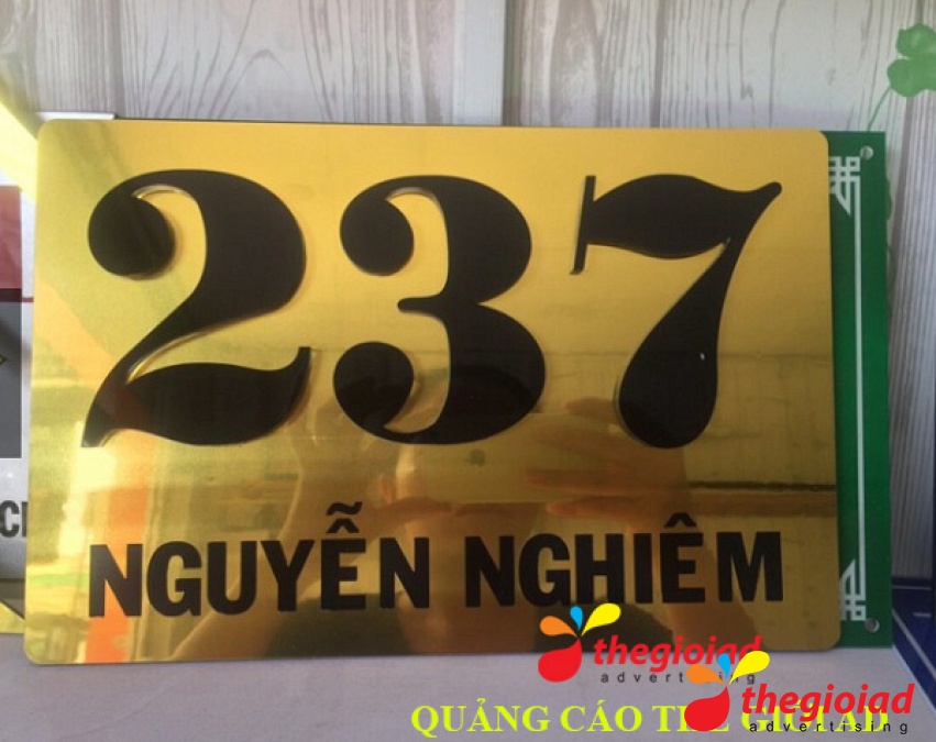 Mẫu bảng số nhà tham khảo từ thư viện Thế Giới AD
