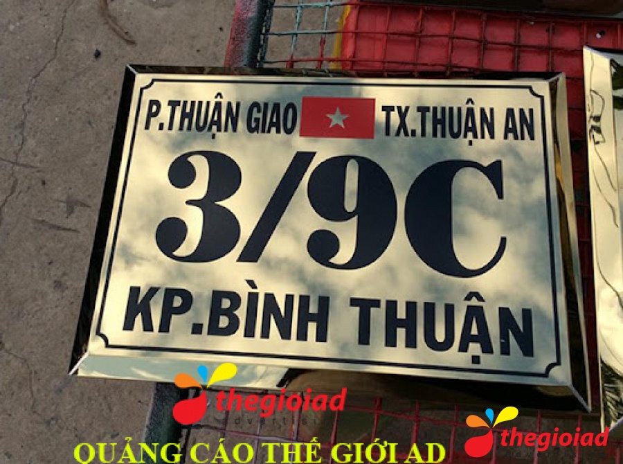 Mẫu bảng số nhà tham khảo từ thư viện Thế Giới AD