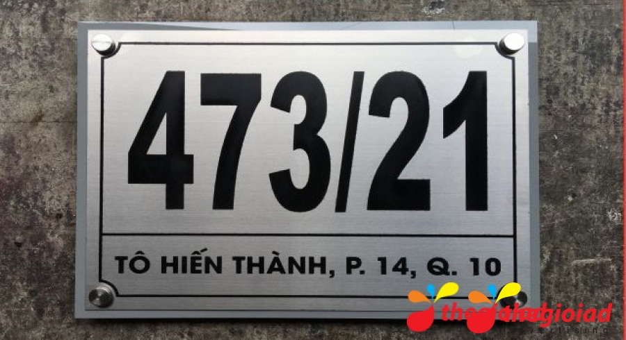 Mẫu bảng số nhà tham khảo từ thư viện Thế Giới AD