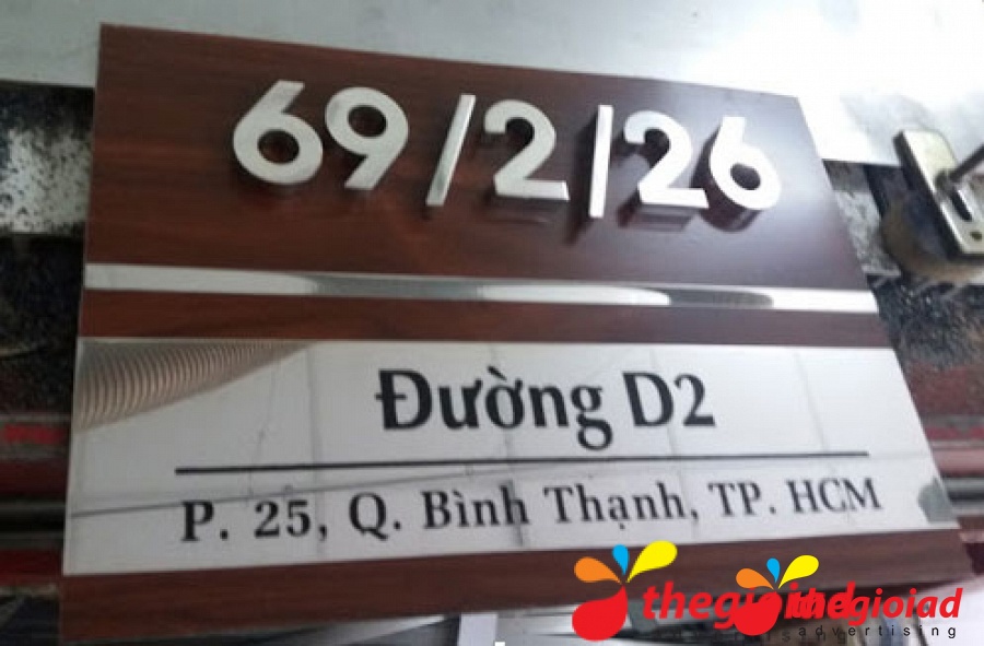 Mẫu bảng số nhà tham khảo từ thư viện Thế Giới AD