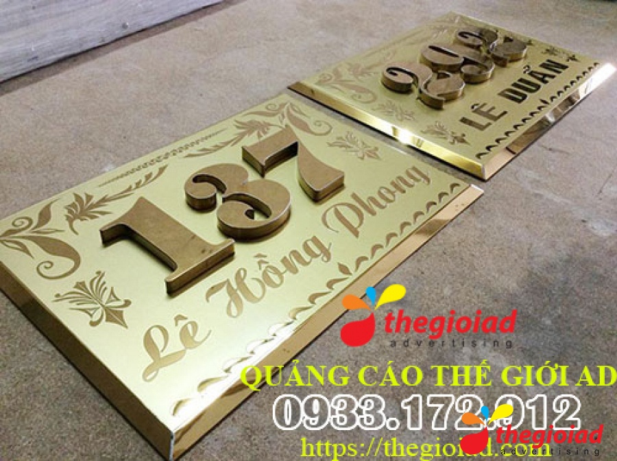 Mẫu bảng số nhà tham khảo từ thư viện Thế Giới AD