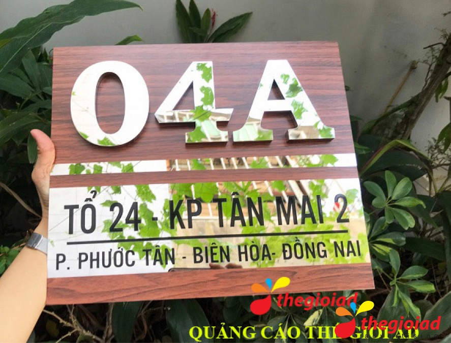 Mẫu bảng số nhà tham khảo từ thư viện Thế Giới AD