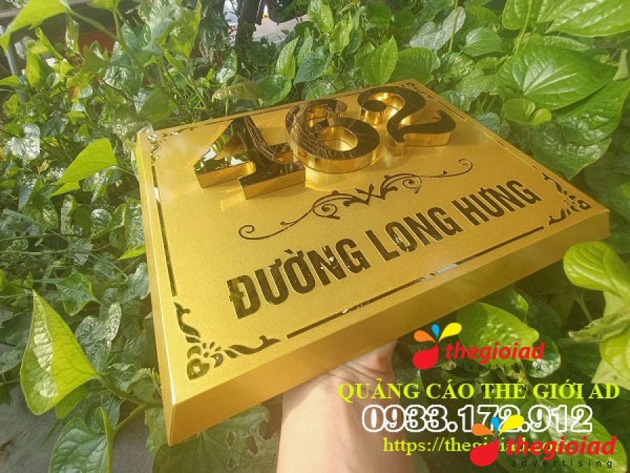 Mẫu bảng số nhà tham khảo từ thư viện Thế Giới AD