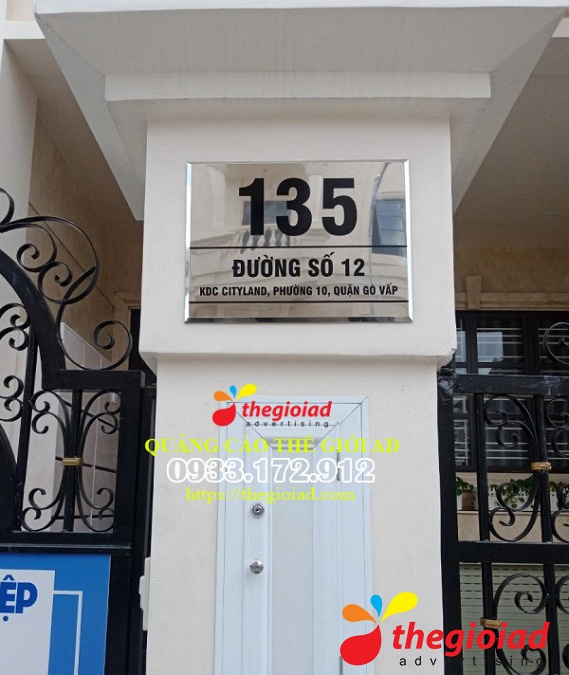 Mẫu bảng số nhà tham khảo từ thư viện Thế Giới AD