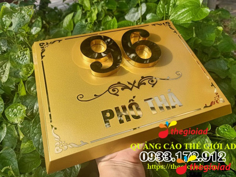 Mẫu bảng số nhà tham khảo từ thư viện Thế Giới AD