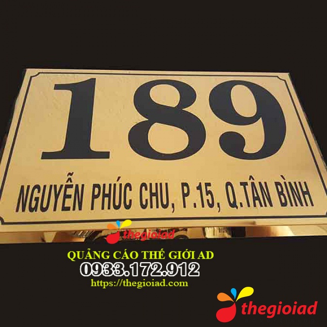 Mẫu bảng số nhà tham khảo từ thư viện Thế Giới AD