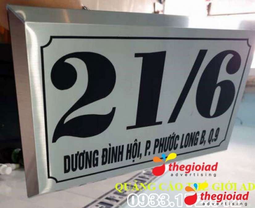 Mẫu bảng số nhà tham khảo từ thư viện Thế Giới AD