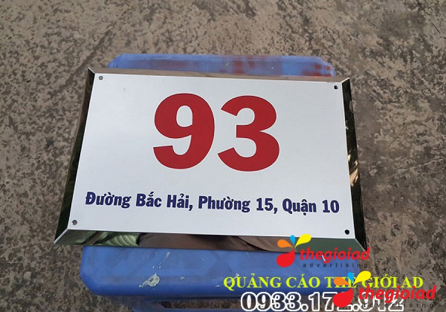 Mẫu bảng số nhà tham khảo từ thư viện Thế Giới AD