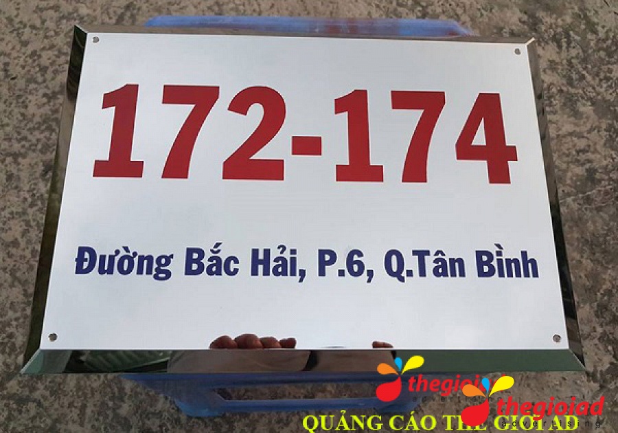 Mẫu bảng số nhà tham khảo từ thư viện Thế Giới AD