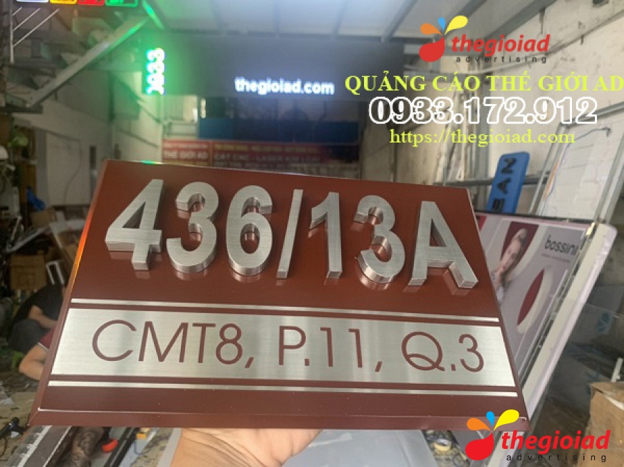 Mẫu bảng số nhà tham khảo từ thư viện Thế Giới AD