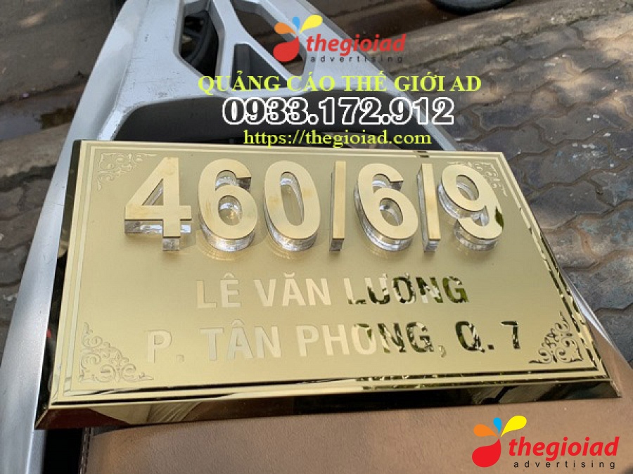 Mẫu bảng số nhà tham khảo từ thư viện Thế Giới AD