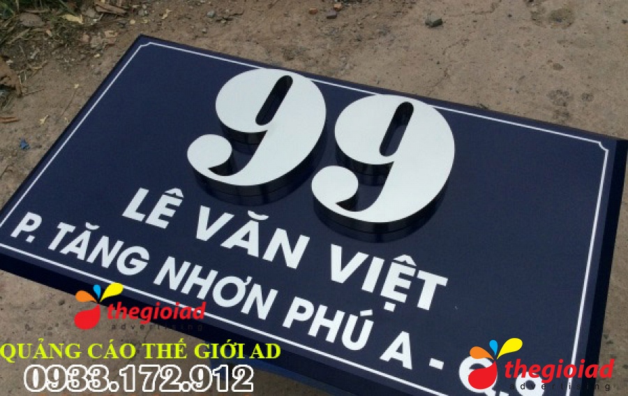 Mẫu bảng số nhà tham khảo từ thư viện Thế Giới AD