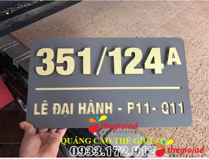 Mẫu bảng số nhà tham khảo từ thư viện Thế Giới AD