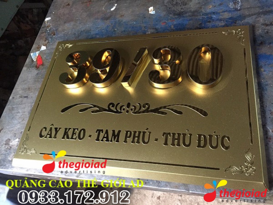 Mẫu bảng số nhà tham khảo từ thư viện Thế Giới AD