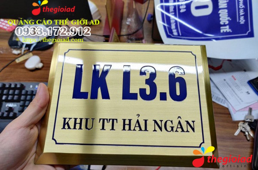 Mẫu bảng số nhà tham khảo từ thư viện Thế Giới AD
