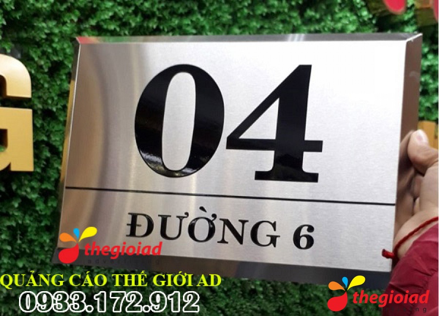 Mẫu bảng số nhà tham khảo từ thư viện Thế Giới AD