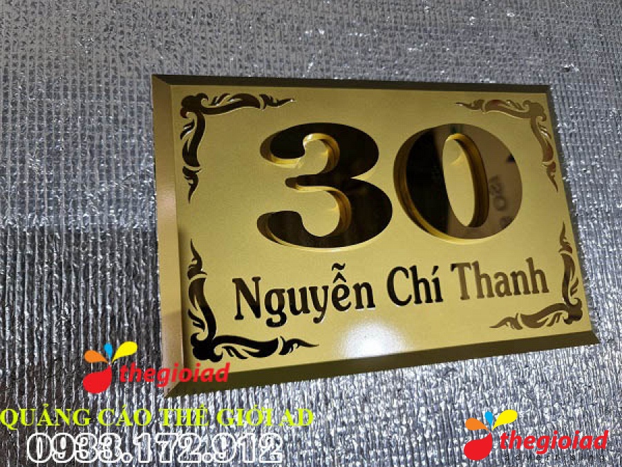 Mẫu bảng số nhà tham khảo từ thư viện Thế Giới AD