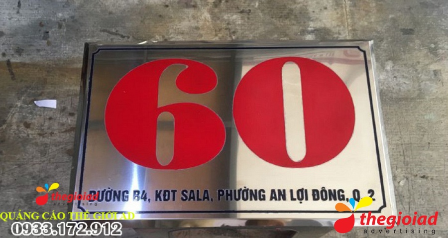 Mẫu bảng số nhà tham khảo từ thư viện Thế Giới AD