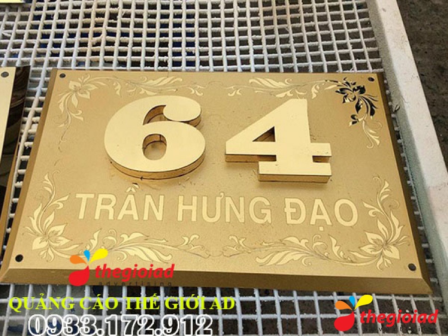 Mẫu bảng số nhà tham khảo từ thư viện Thế Giới AD