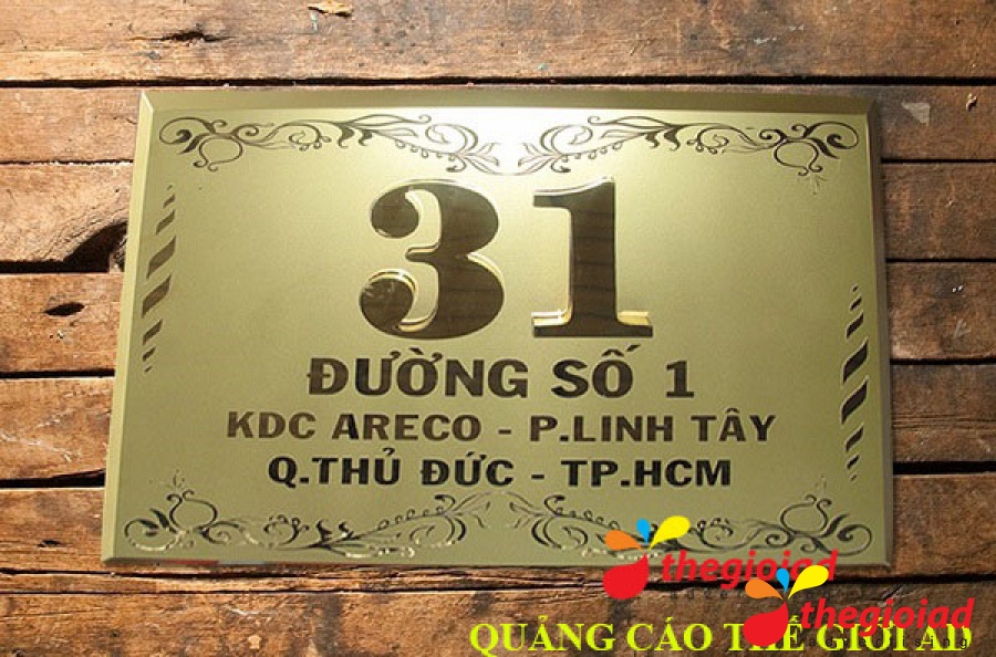 Mẫu bảng số nhà tham khảo từ thư viện Thế Giới AD