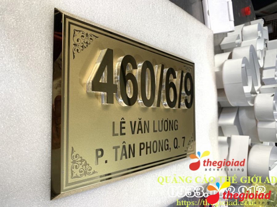 Mẫu bảng số nhà tham khảo từ thư viện Thế Giới AD