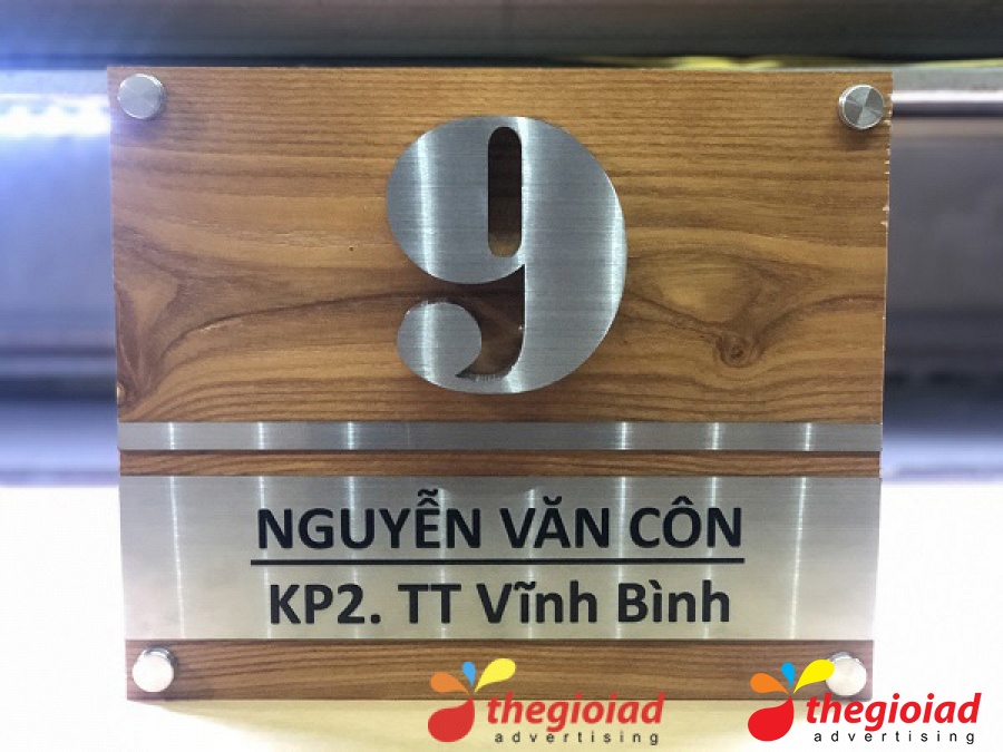 Mẫu bảng số nhà tham khảo từ thư viện Thế Giới AD