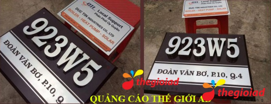 Mẫu bảng số nhà tham khảo từ thư viện Thế Giới AD