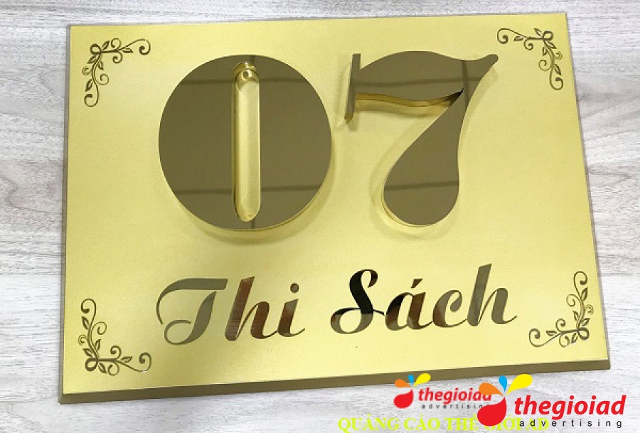 Mẫu bảng số nhà tham khảo từ thư viện Thế Giới AD
