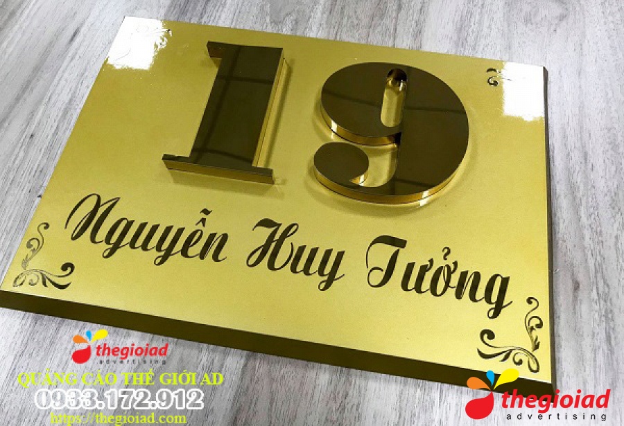 Mẫu bảng số nhà tham khảo từ thư viện Thế Giới AD