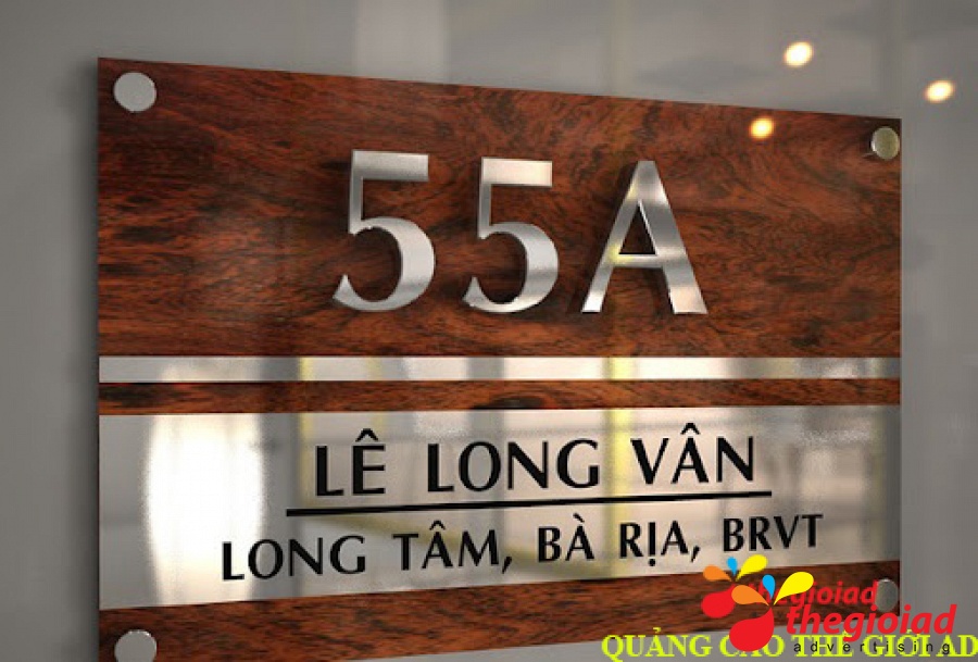 Mẫu bảng số nhà tham khảo từ thư viện Thế Giới AD