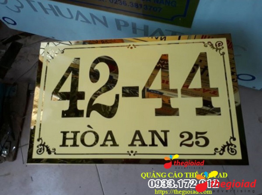 Mẫu bảng số nhà tham khảo từ thư viện Thế Giới AD