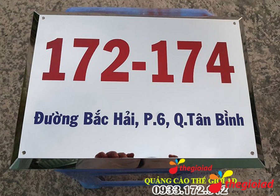 Mẫu bảng số nhà tham khảo từ thư viện Thế Giới AD