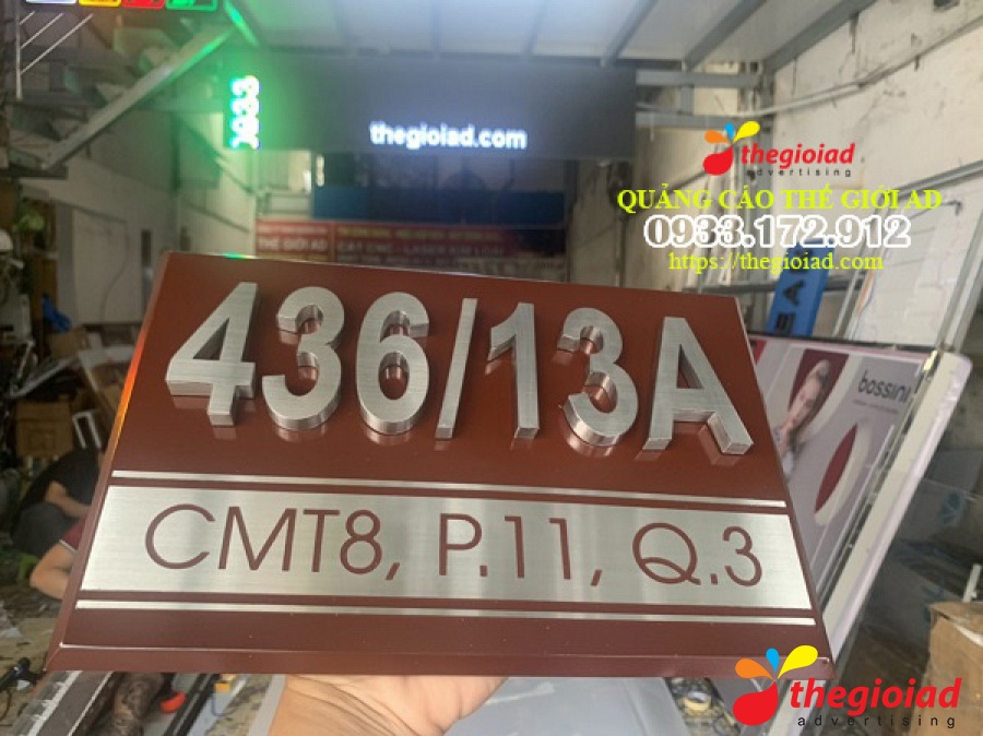 Mẫu bảng số nhà tham khảo từ thư viện Thế Giới AD