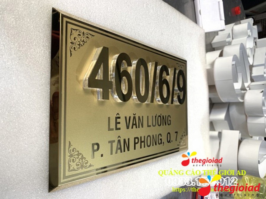 Mẫu bảng số nhà tham khảo từ thư viện Thế Giới AD