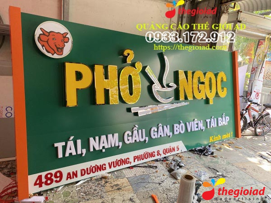 Ảnh bảng hiệu tham khảo – Thiết kế, thi công bảng hiệu quảng cáo tại TP.HCM